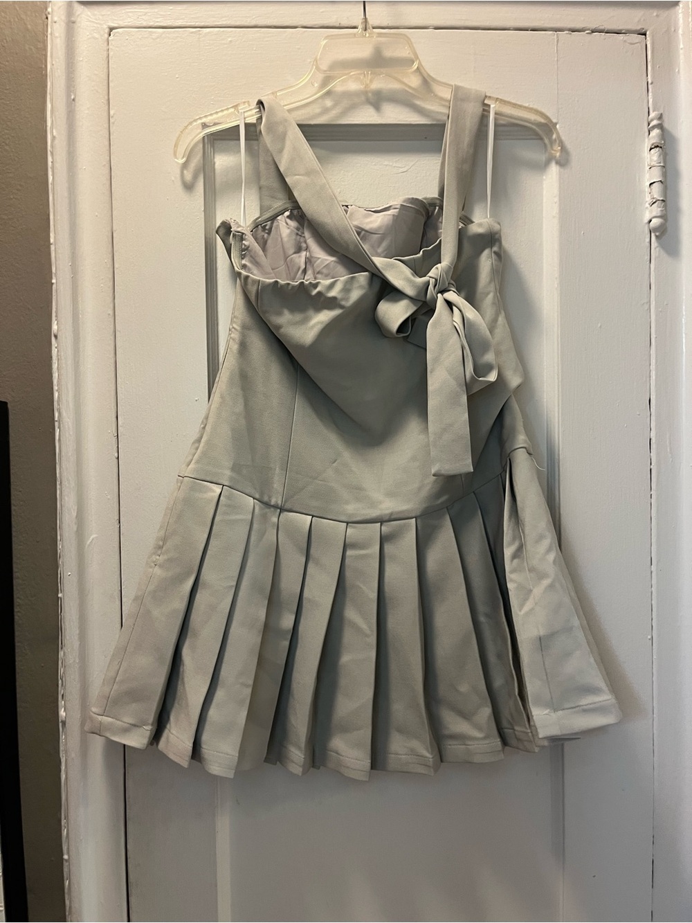 NWOT Commense Pleated Halter Mini Dress - Picture 4 of 7